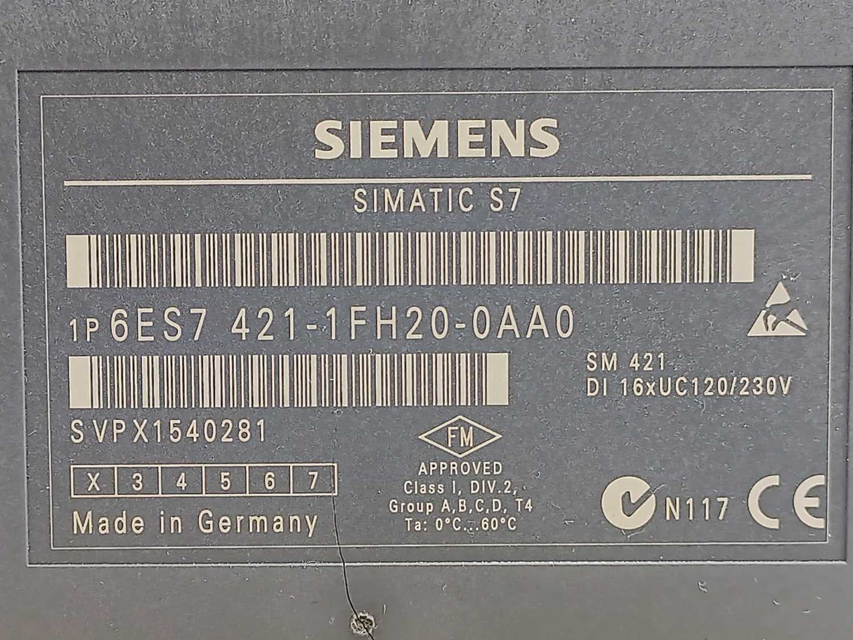 Siemens 6ES7421-1FH20-0AA0 SIMATIC S7-400, digital input SM 421