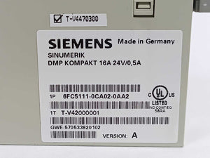 Siemens 6FC5111-0CA02-0AA2 SINUMERIK electronic module, DMP-compact 16A 24V/0.5A