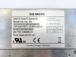 Siemens 6AV7671-1EX01-0AC0 SIMATIC Panel PC Remote Kit