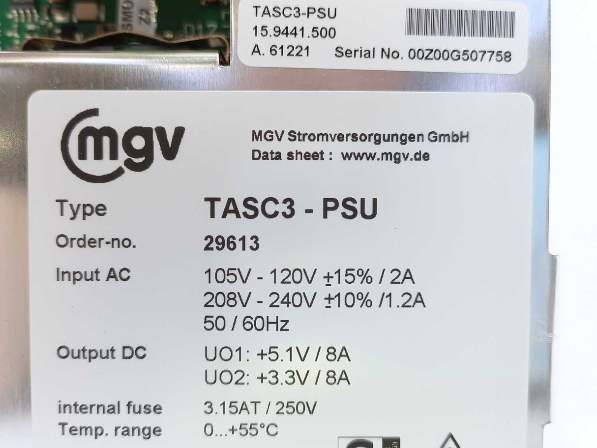 MGV / Trumpf TASC3-PSU Control Power Supply, 29613, 105-120V, 208-240V, 50/60Hz