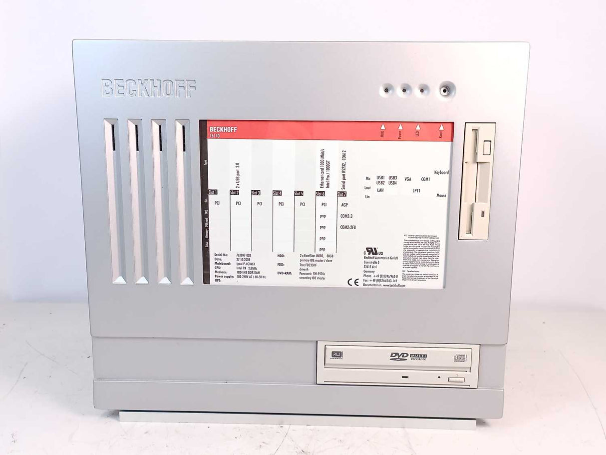 Beckhoff C6140 Control cabinet Industrial PC, Main Board: iPOX IP-4GVI63
