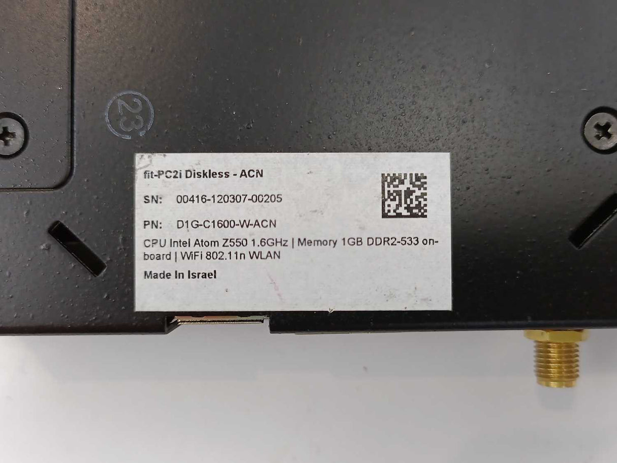 fit-PC2i  D1G-C1600-W-ACN  Single Board Computer, fit-PC2i Diskless - ACN