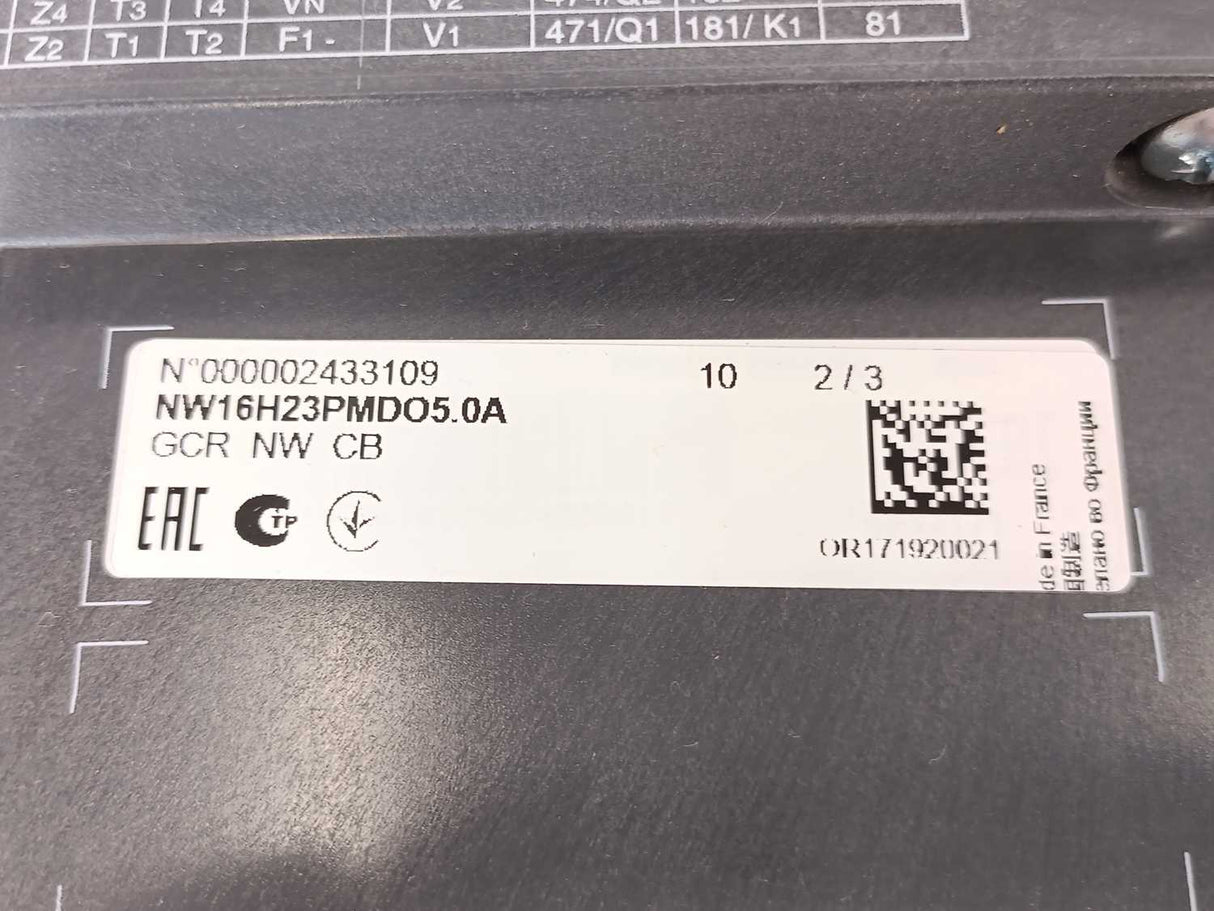 Schneider Electric NW16H2 Circuit Breaker Masterpact, NW16H23PMDO5.0A, not used