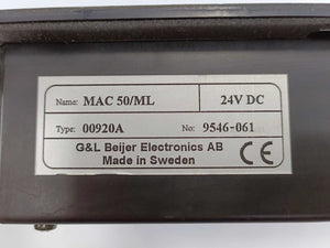 G&L Beijer 00920A MAC 50/ML 24VDC Operator Panel