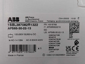 ABB 1SBL387082R1322 AFS65 Contactor: 3-pole | NO x3