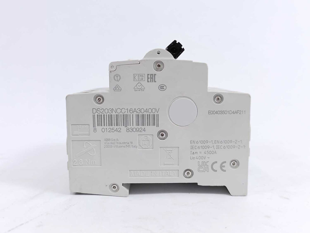 ABB 2CSR256140R1164 DS203NC C16 A30 Residual Current Circuit Breaker