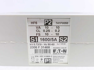 Eaton 741F0058 Current Transformer HF6-1600/5A-CLASS-0.2S