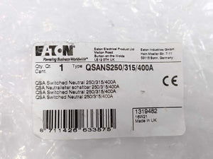 Eaton 1319482 Conductor QSANS250/315/400A