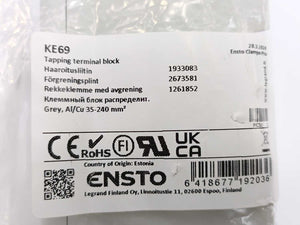Ensto KE69 Feed-through Terminal 35-240mm²