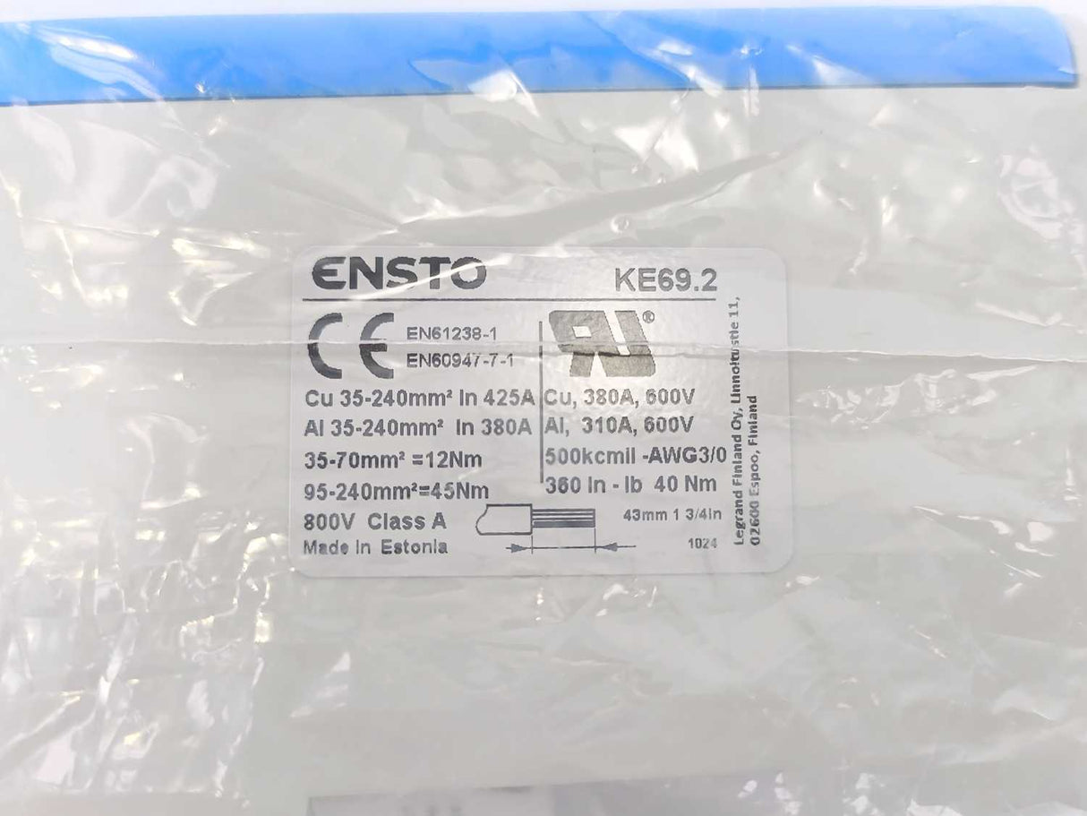 Ensto KE69.2 Tapping Terminal Block 35-240mm²