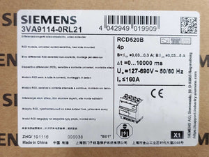 Siemens 3VA9114-0RL21 RCD-Module RCD520B