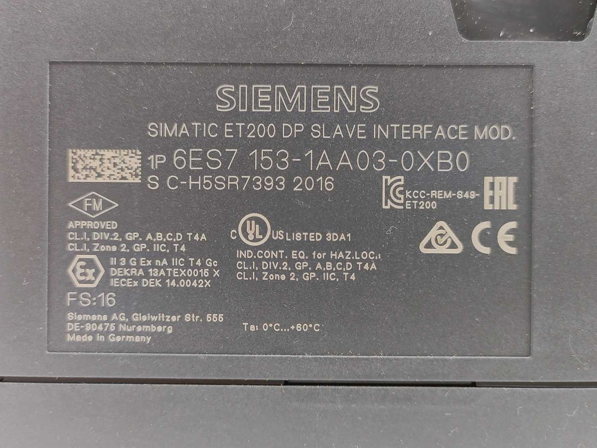 Siemens 6ES7153-1AA03-0XB0 SIMATIC ET200M DP Connection IM 153-1