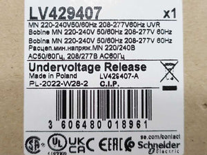 Schneider Electric LV429407 Under Voltage Release 220-240VAC