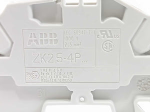 ABB 1SNK705012R0000 ZK2.5-4P Spring Clamp Terminal Block Batch 38 Pcs.