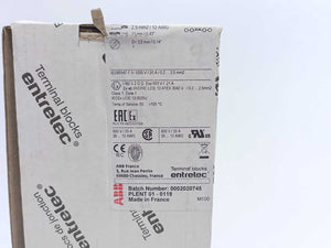 ABB 1SNK705012R0000 ZK2.5-4P Spring Clamp Terminal Block Batch 38 Pcs.
