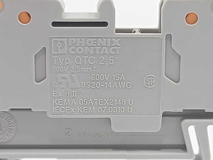 Phoenix Contact 3206416 QTC 2,5 Feed-through Terminal Block Batch 50 Pcs.