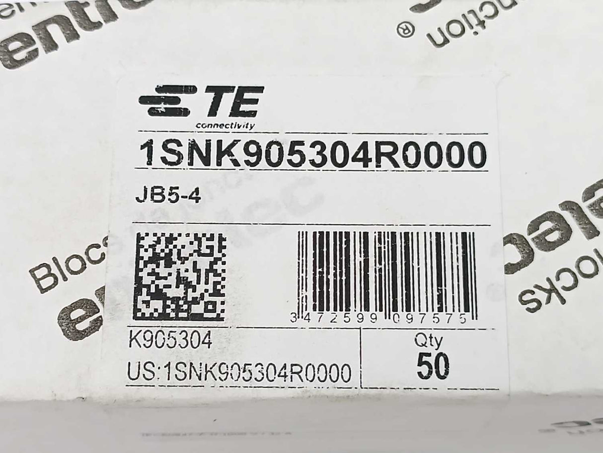 TE Connectivity 1SNK905304R0000 JB5-4 4 Pole Jumper Bar Batch 50 Pcs.
