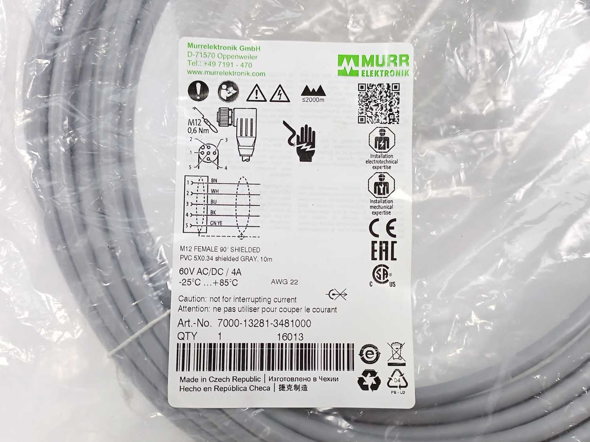 MURR Elektronik 700-13281-3481000 M12 Female Circular Connection + Sensor Cable