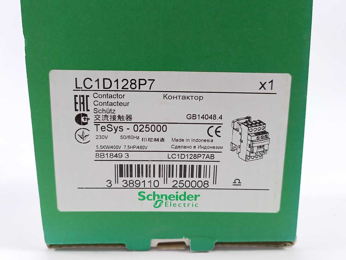 Schneider Electric LC1D128P7 TeSys D Contactor