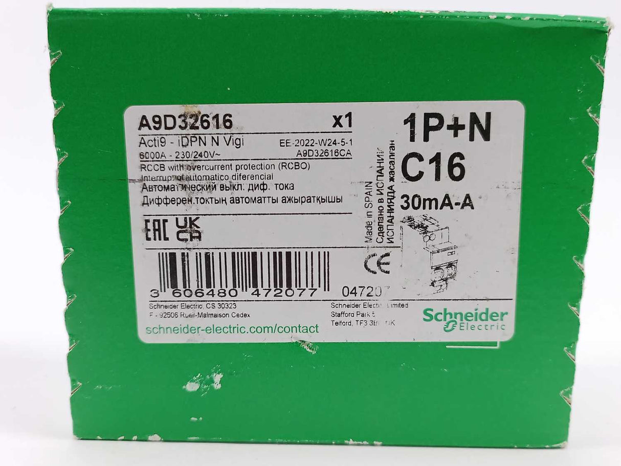 Schneider Electric A9D32616 Acti9 iDPNN 6000A-230V Type A