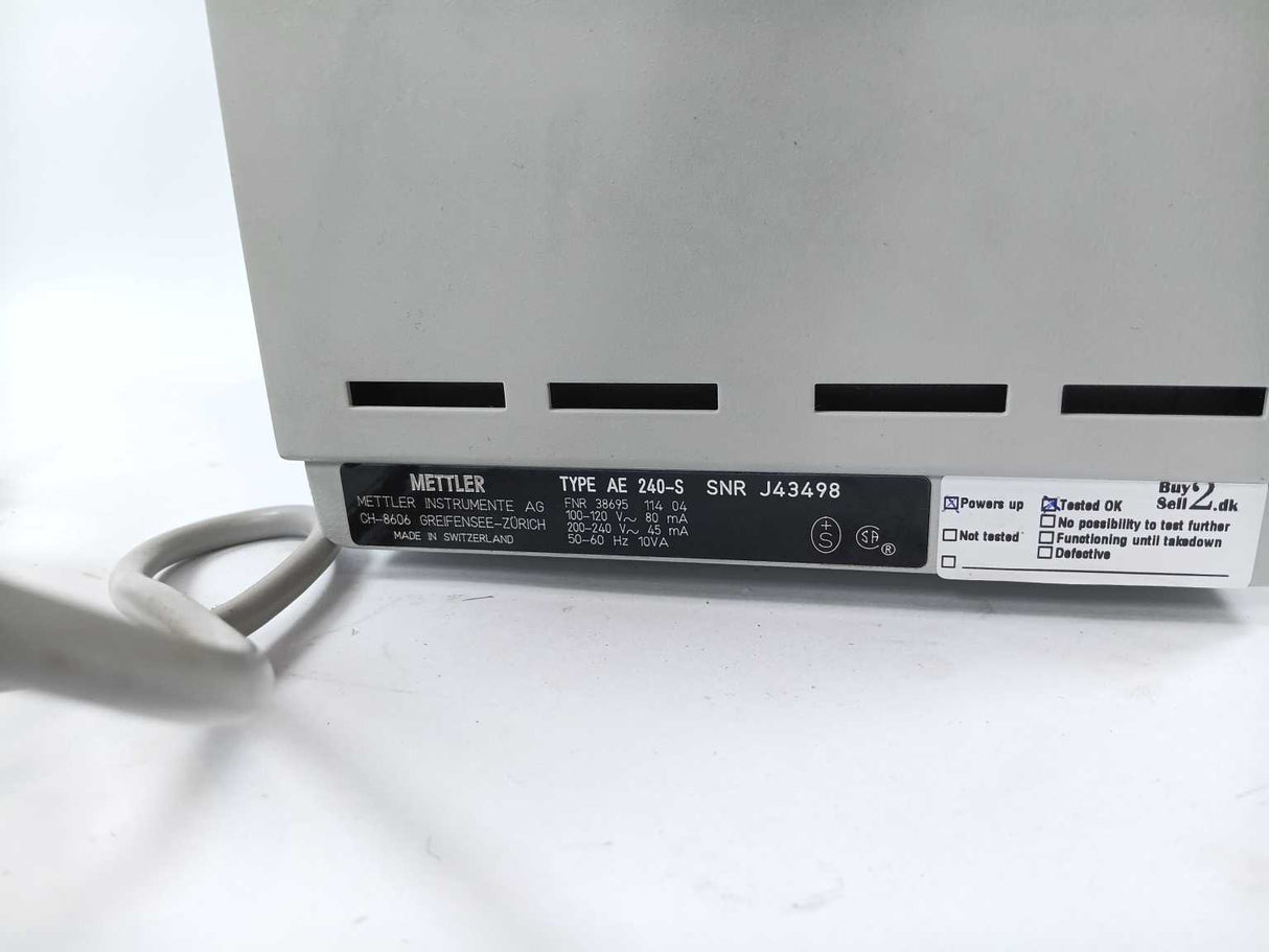 Mettler AE240-S Dual Range Digital Analytical Balance