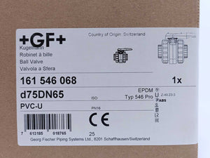 +GF+ 161546068 PVC-U/EPDM Ball Valve New Pro Version D75DN65