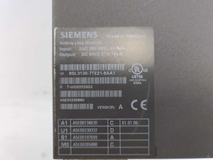 Siemens 6SL3130-7TE21-6AA1 SINAMICS S120 Active Line Module
