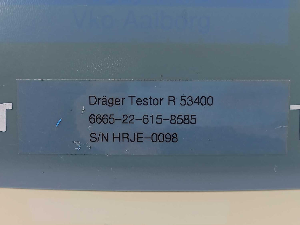 Draeger 6665-22-615-8585 Testor R 53400 Tests of Breathing Protection Equipment