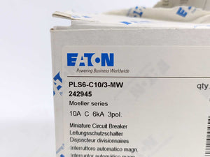 Eaton 242945 PLS6-C10/3-MW Miniature Circuit Breaker