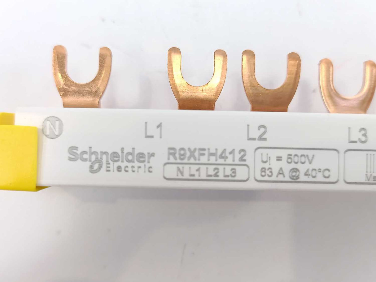 Schneider Electric R9XFH412 Comb Busbar 4P 12mod 63A N-L1-L2-L3 Batch 5pcs.