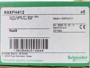 Schneider Electric R9XFH412 Comb Busbar 4P 12mod 63A N-L1-L2-L3 Batch 5pcs.