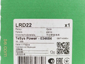 TELEMECANIQUE LRD22 Telemecani  034684, Motor protection relay