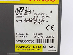 Fanuc A06B-6140-H015 Alpha i Power Supply Module
