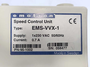 Emotron EMS-VVX-1 Speed Control Unit *FOR SPAREPARTS*