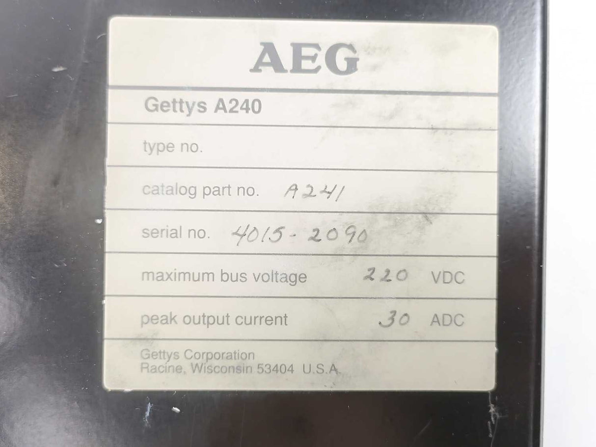 AEG A241-1 DC Servo Drive 220V 30A
