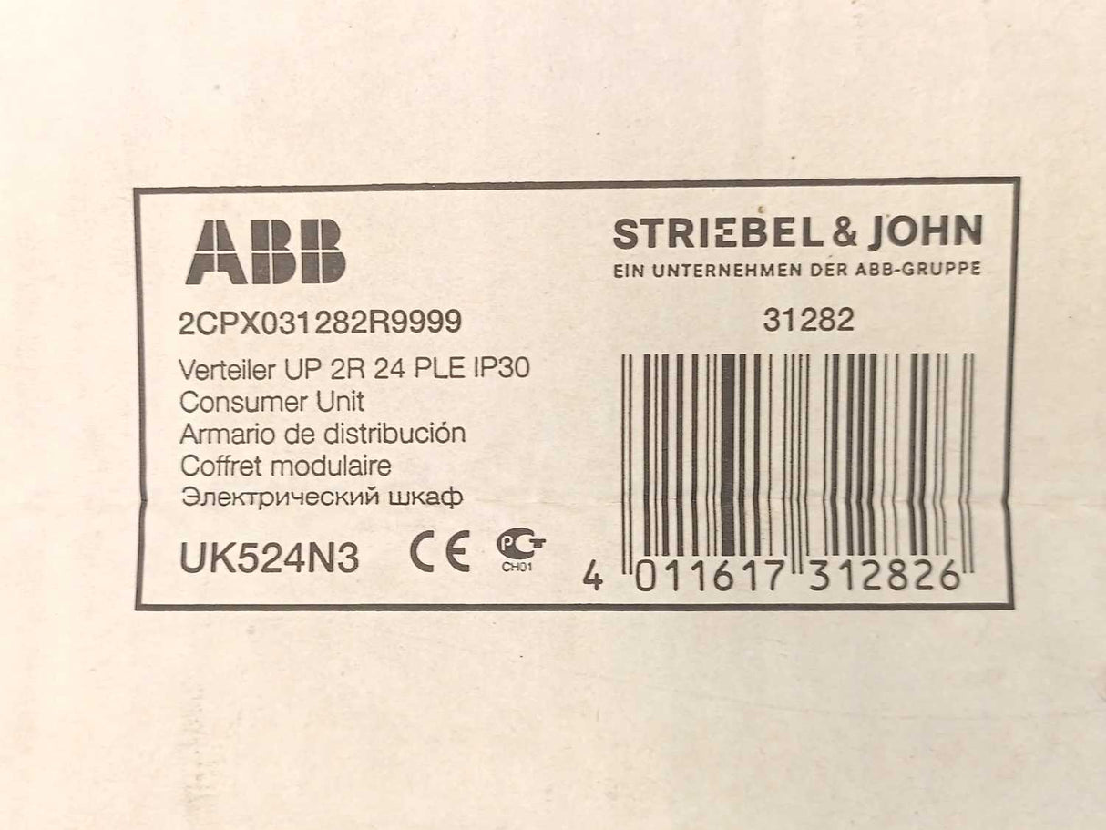 ABB 2CPX031282R9999 UK524N3 Consumer Unit