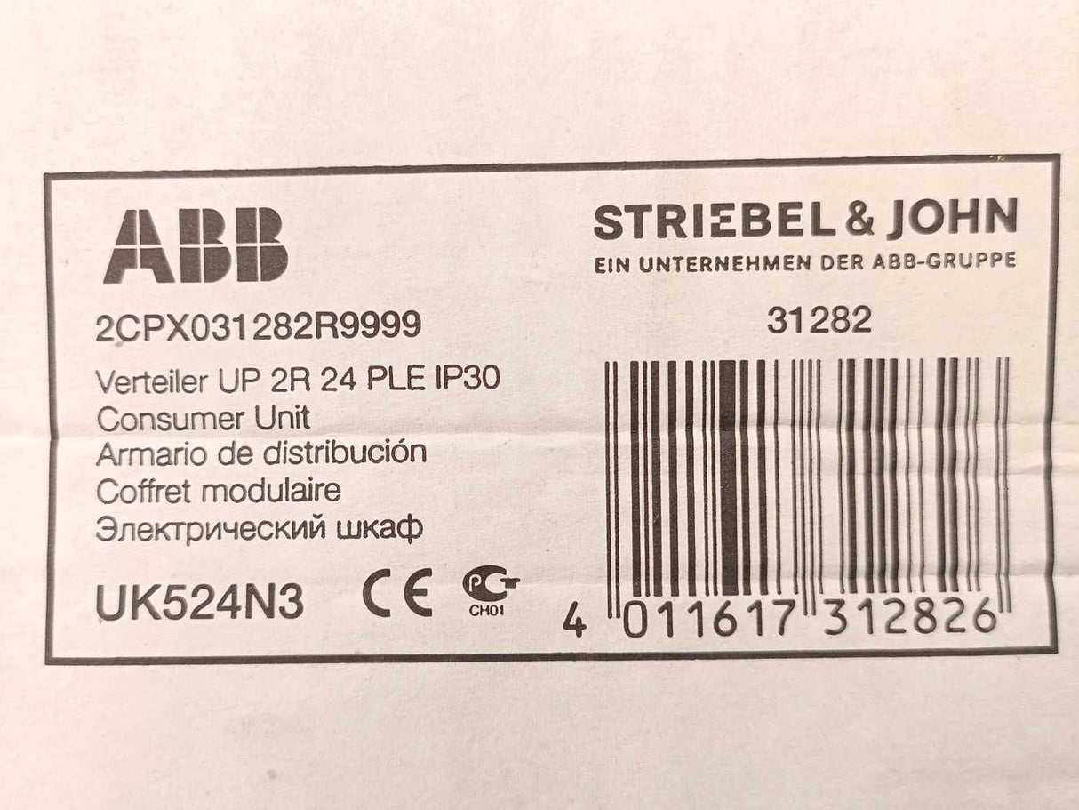 ABB 2CPX031282R9999 UK524N3 Consumer Unit