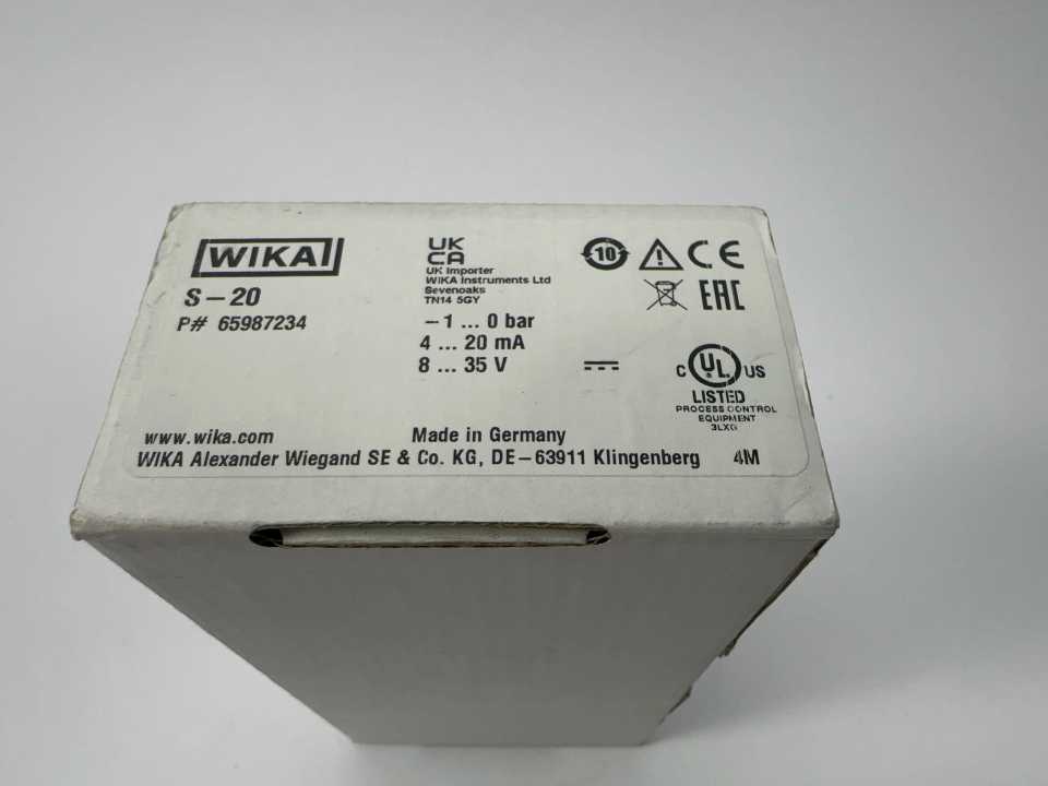 WIKA 65987234 S-20 Pressure Transmitter