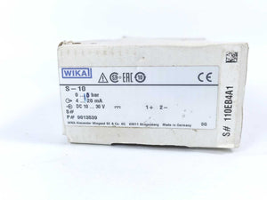 WIKA 9013547 S-10 Pressure Transmitter 0...10 bar