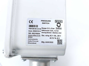 WIKA 85501614 Pressure Switch PSM-550-B3 22 SA 0.2 ... 6 BAR