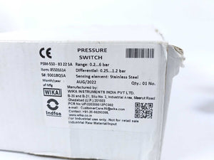 WIKA 85501614 Pressure Switch PSM-550-B3 22 SA 0.2 ... 6 BAR