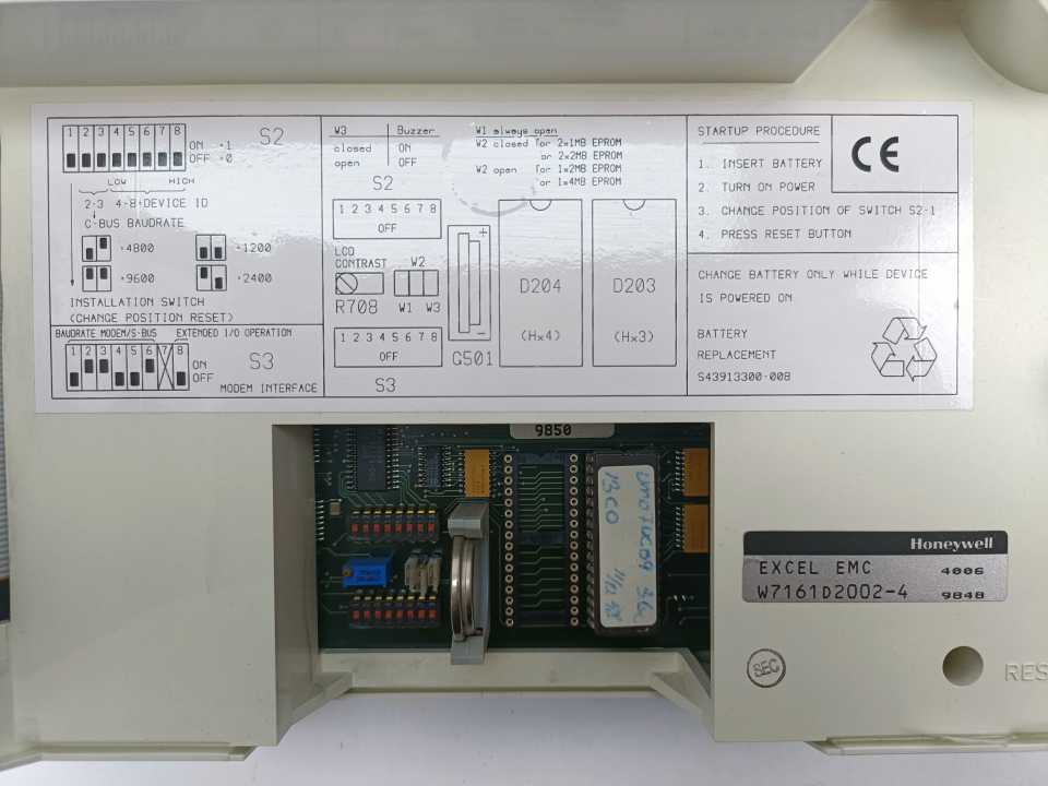 Honeywell W7161D2002-4 4006 Excel EMC
