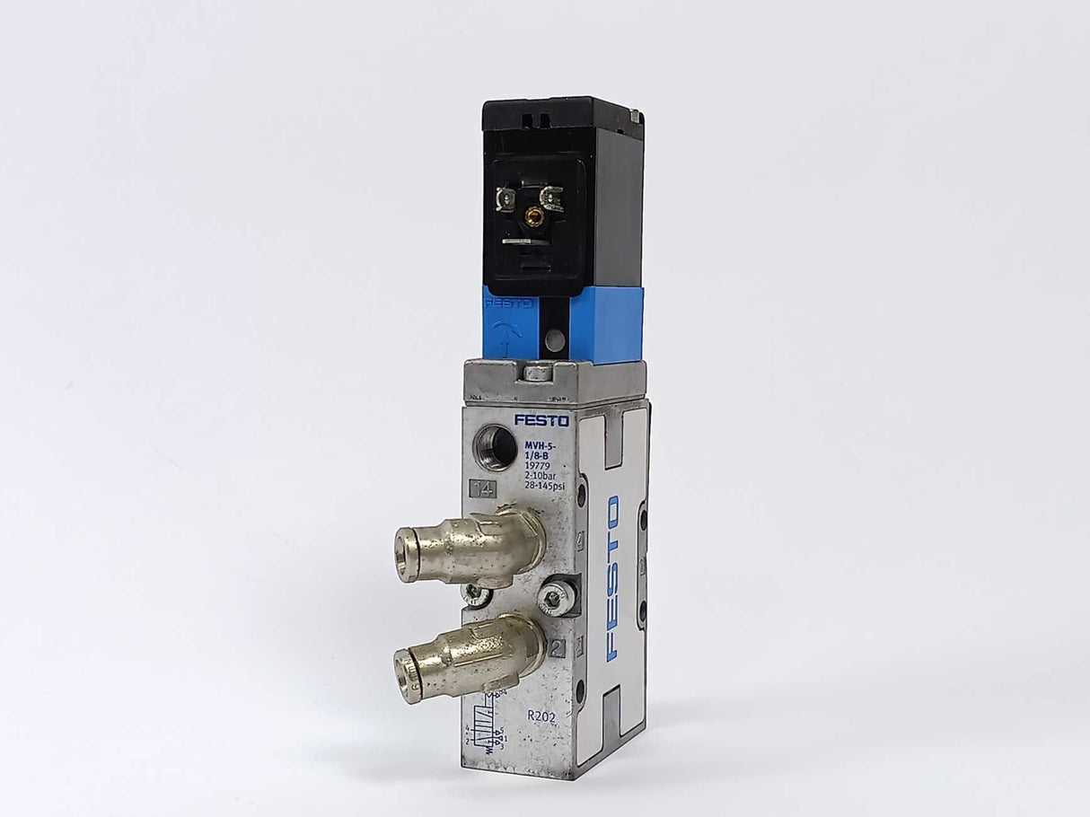 Festo 19779 MVH-5-1/8 B, Solenoid valve 2-10bar w/ 119807 MSV-3