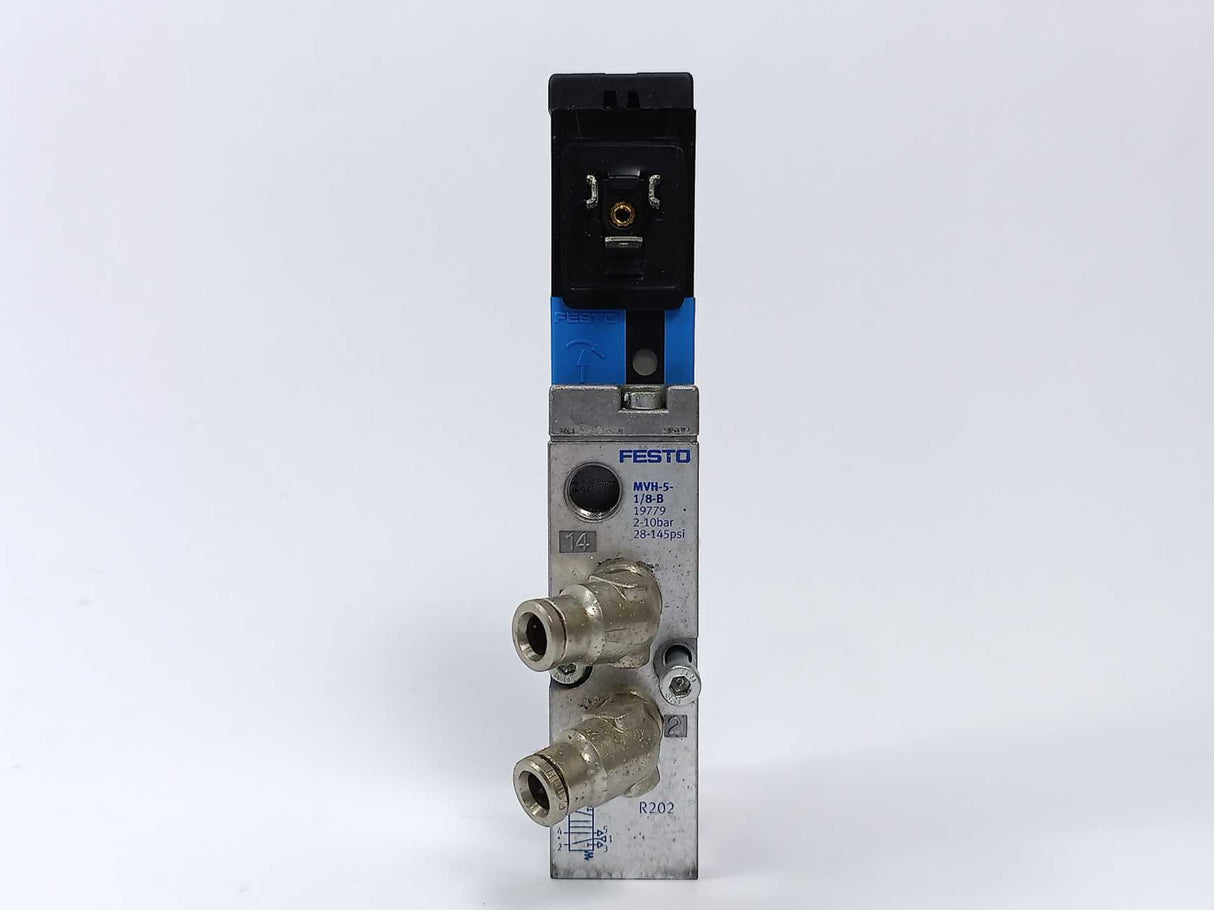 Festo 19779 MVH-5-1/8 B, Solenoid valve 2-10bar w/ 119807 MSV-3
