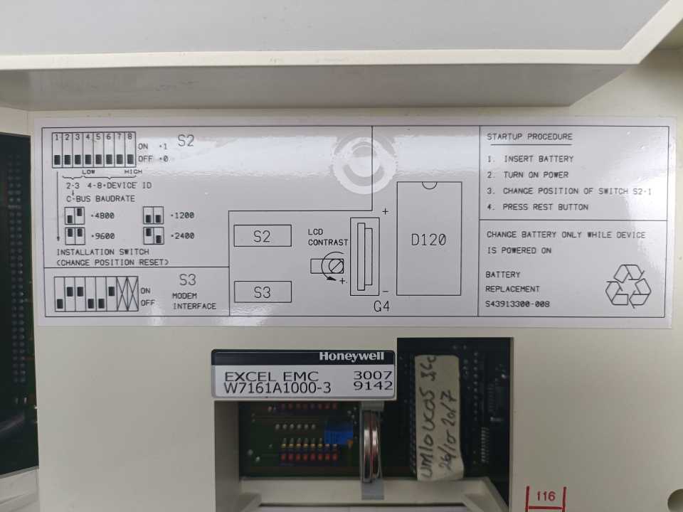 Honeywell W7161A1000-3 3007 Excel EMC
