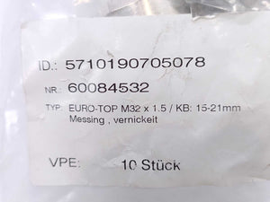 Unknown 5710190705078 EURO-TOP M32 x 1.5/ KB: 15-21mm Batch 10pcs.