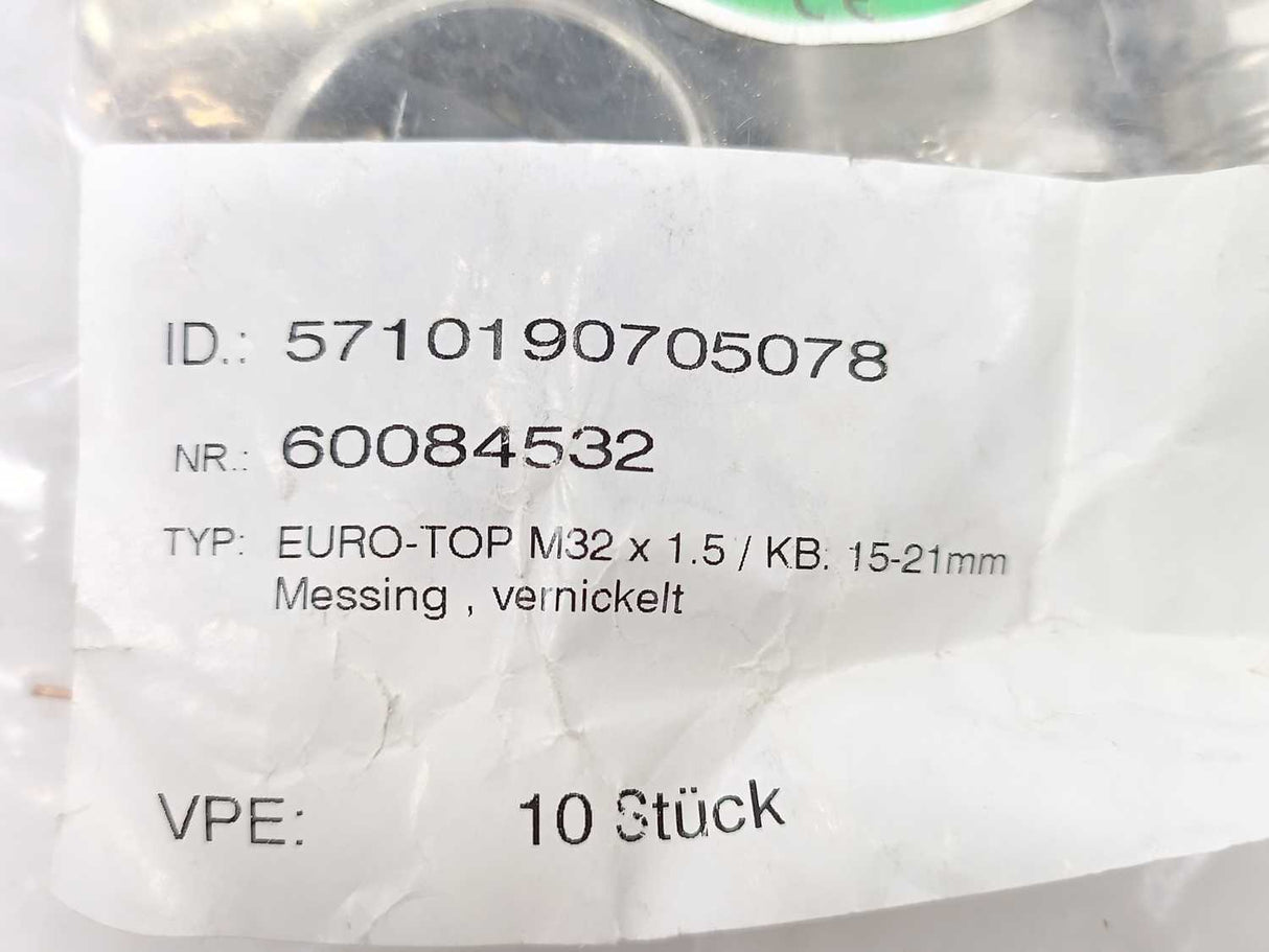 Unknown 5710190705078 EURO-TOP M32 x 1.5/ KB: 15-21mm Batch 10pcs.