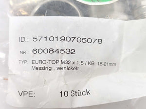 Unknown 5710190705078 EURO-TOP M32 x 1.5/ KB: 15-21mm Batch 10pcs.