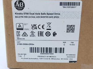 AB 2198-D006-ERS4 Ser. C Kinetix 5700 Dual Axis Safe Speed Drive