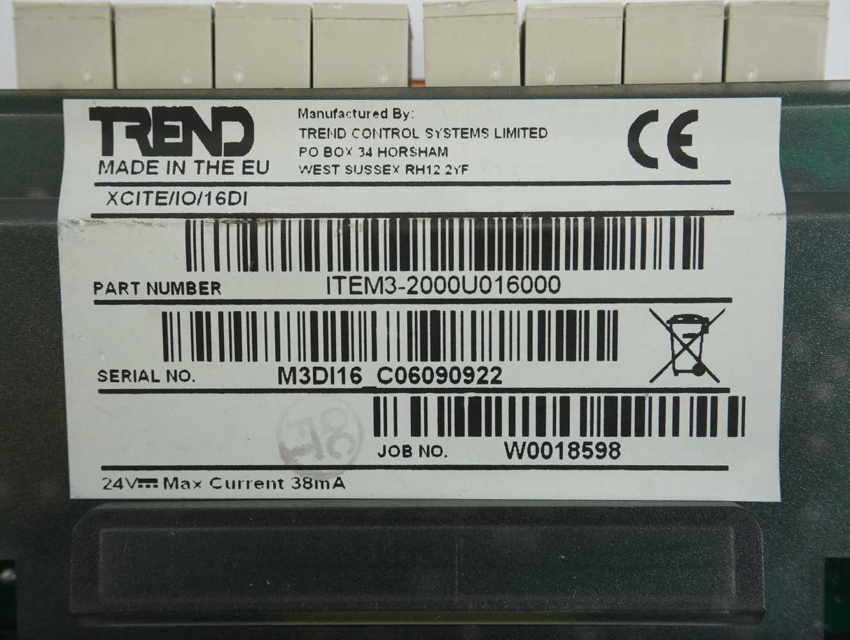 TREND ITEM3-2000U016000 XCITE/IO/16DI 16 Digital Input Expansion Module